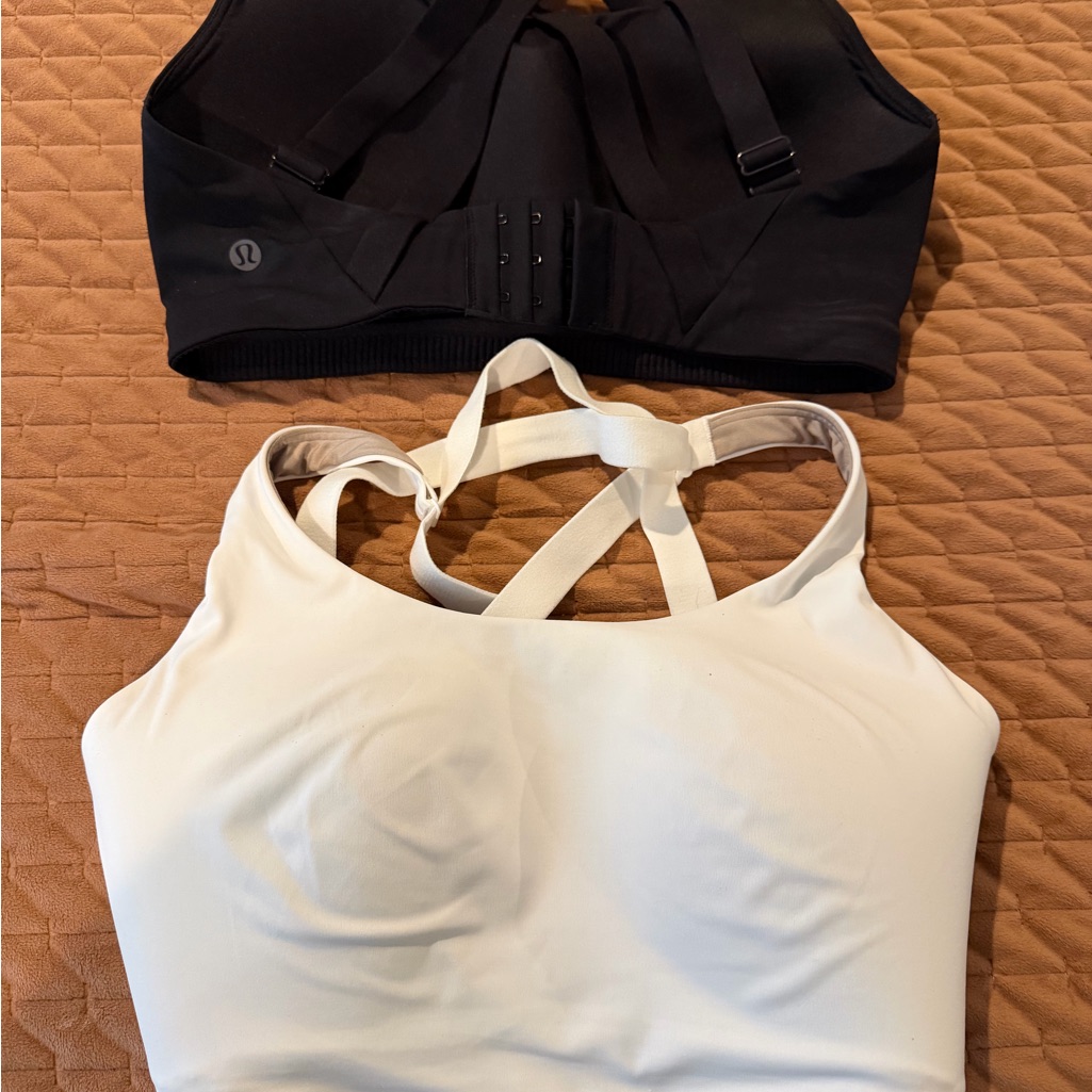 Lululemon Athletica Black And White Sports Bra Set